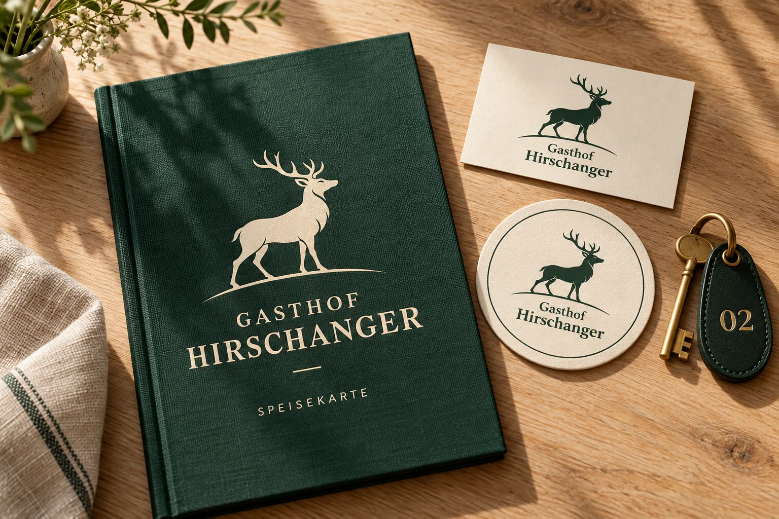 Natürliche Materialien und warme Farben im Hirschanger